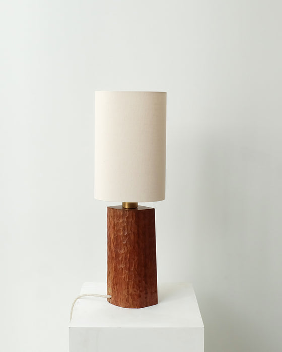 Lampe bubinga sculptée
