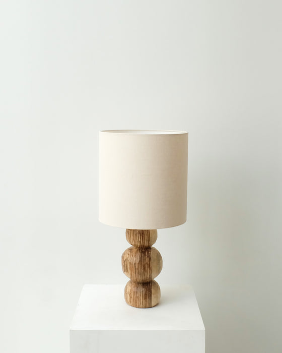 Lampe sculptée zébrano