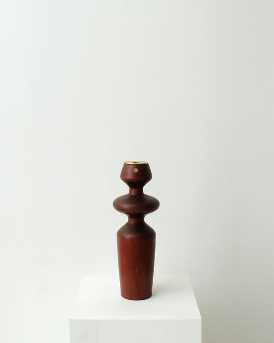 Bougeoir totem frêne acajou