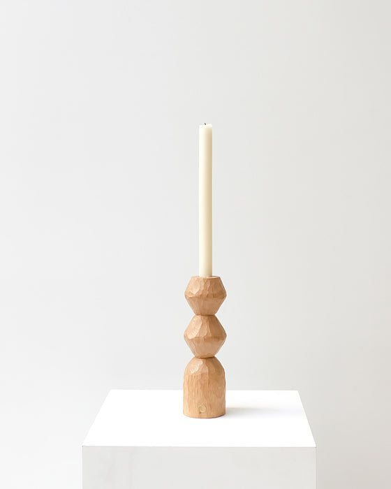 Bougeoir chêne sculpté